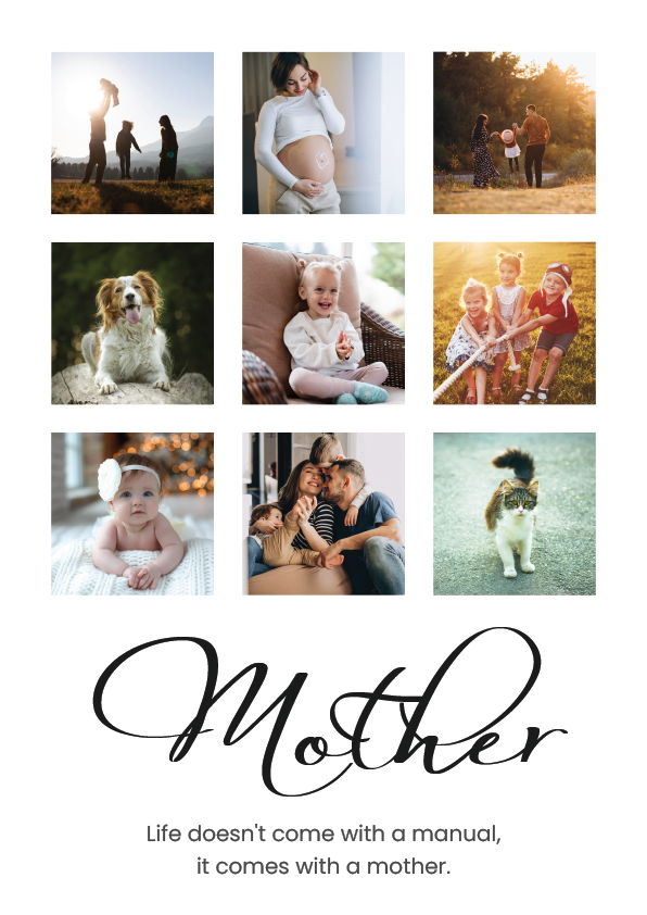 Life comes with a Mother Collage Canvas