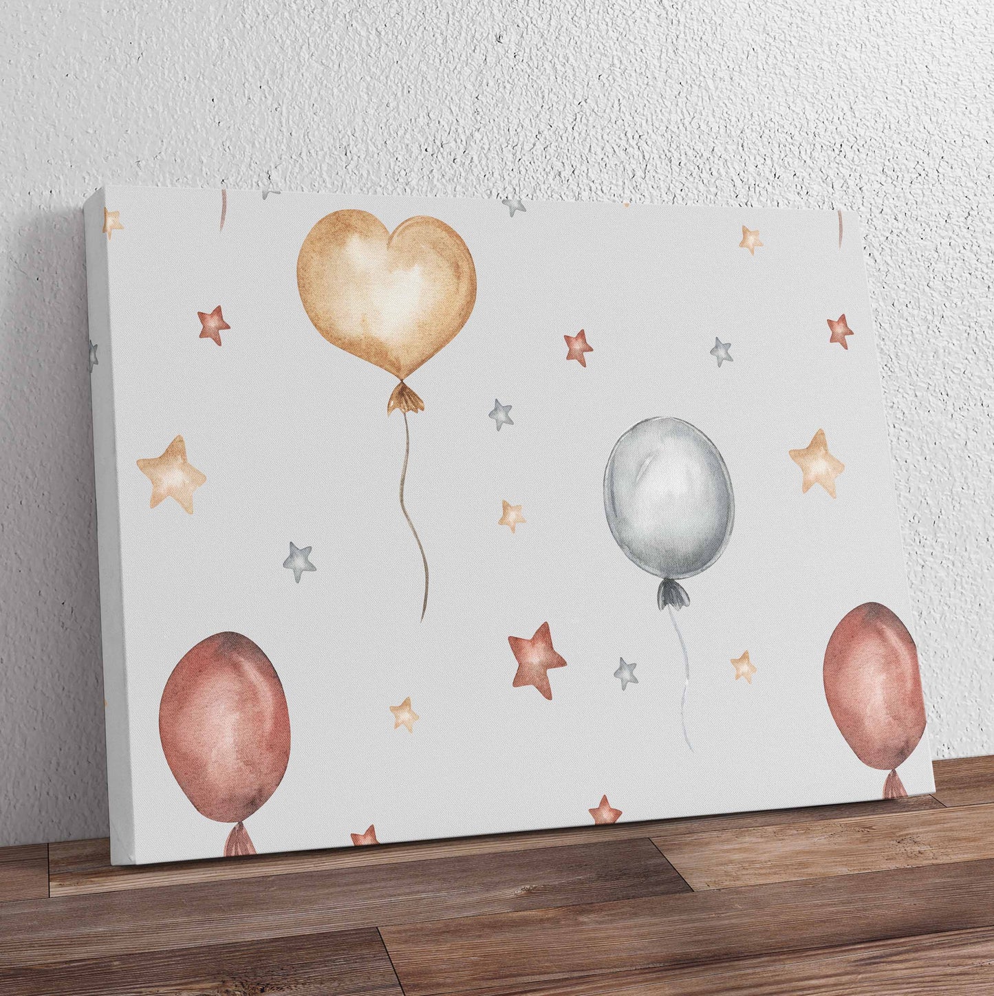 Balloon and Star Pattern Pre-Printed Canvas