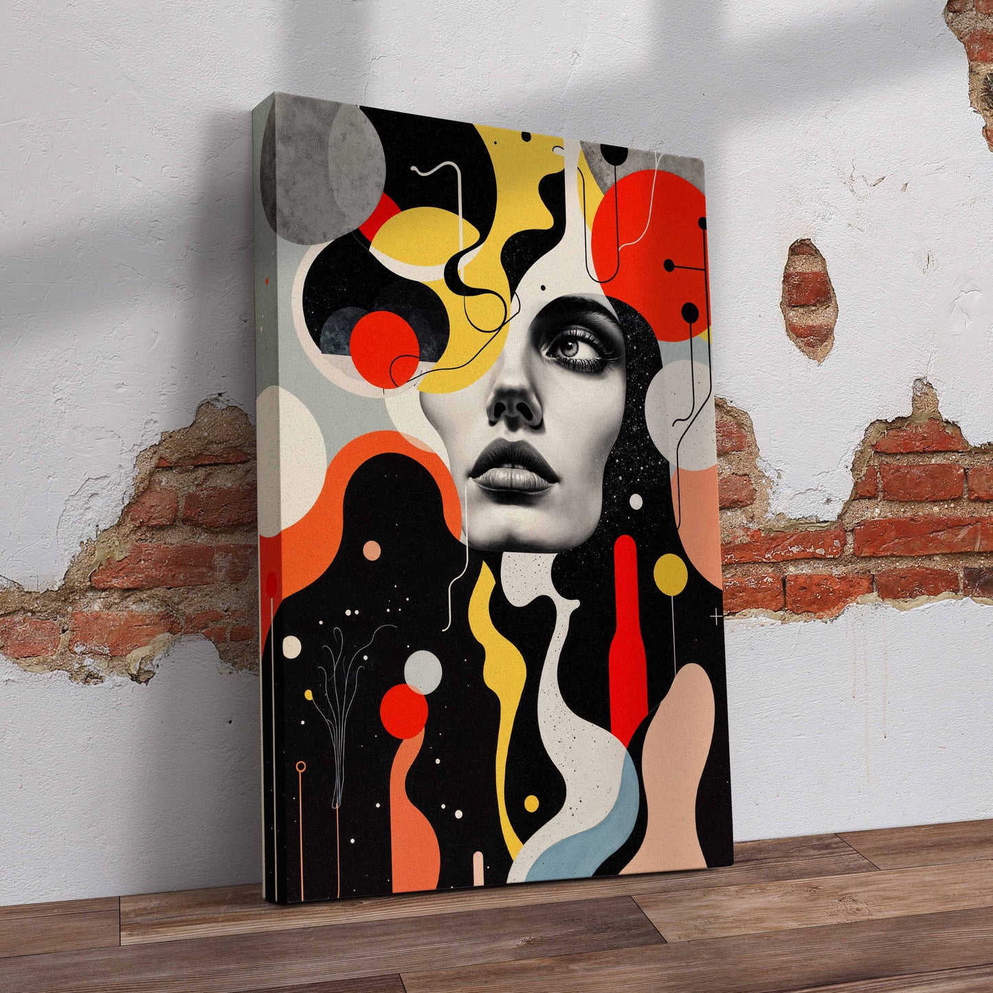 Beautiful Abstract Women Pre-Printed Canvas