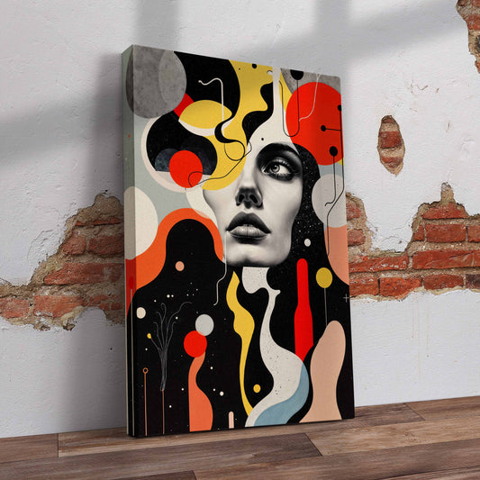 Beautiful Abstract Women Pre-Printed Canvas