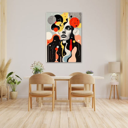 Beautiful Abstract Women Pre-Printed Canvas