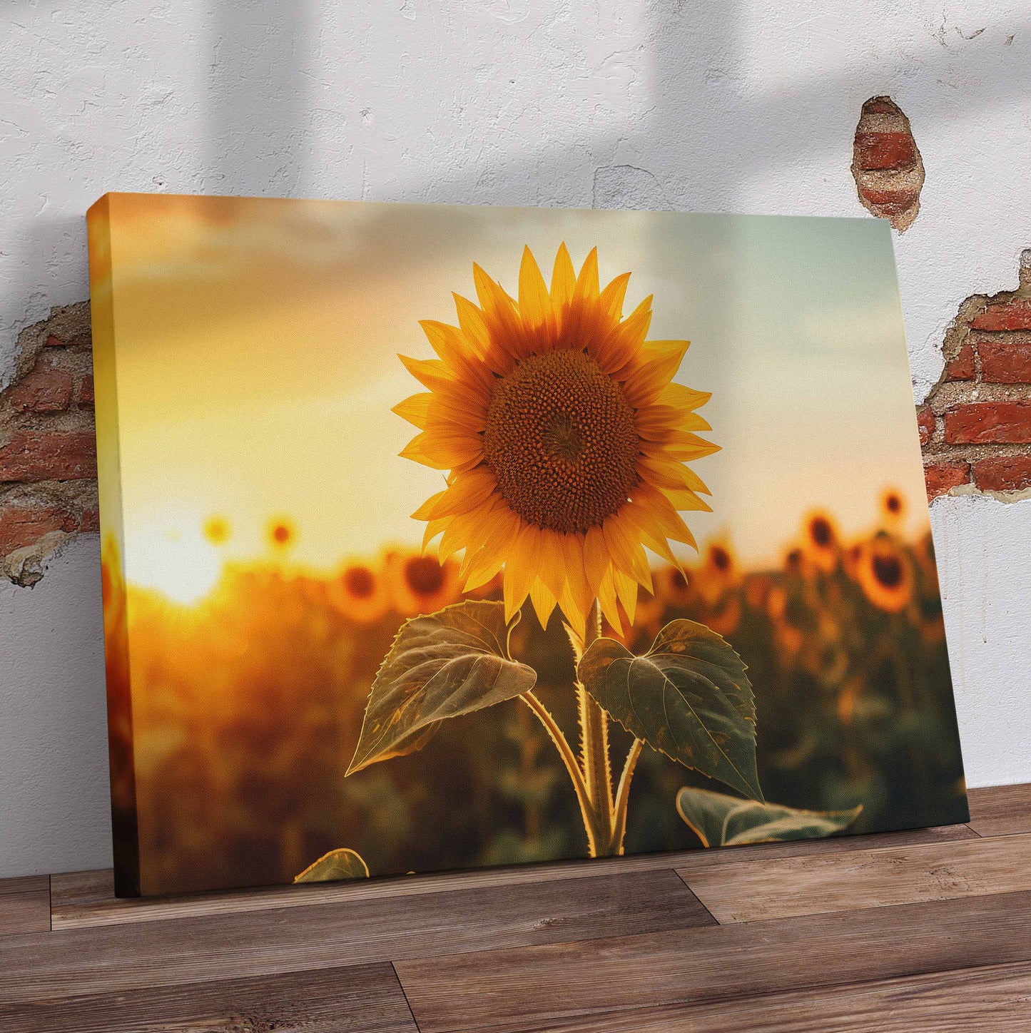 Beautiful Sunflower Pre-Printed Canvas