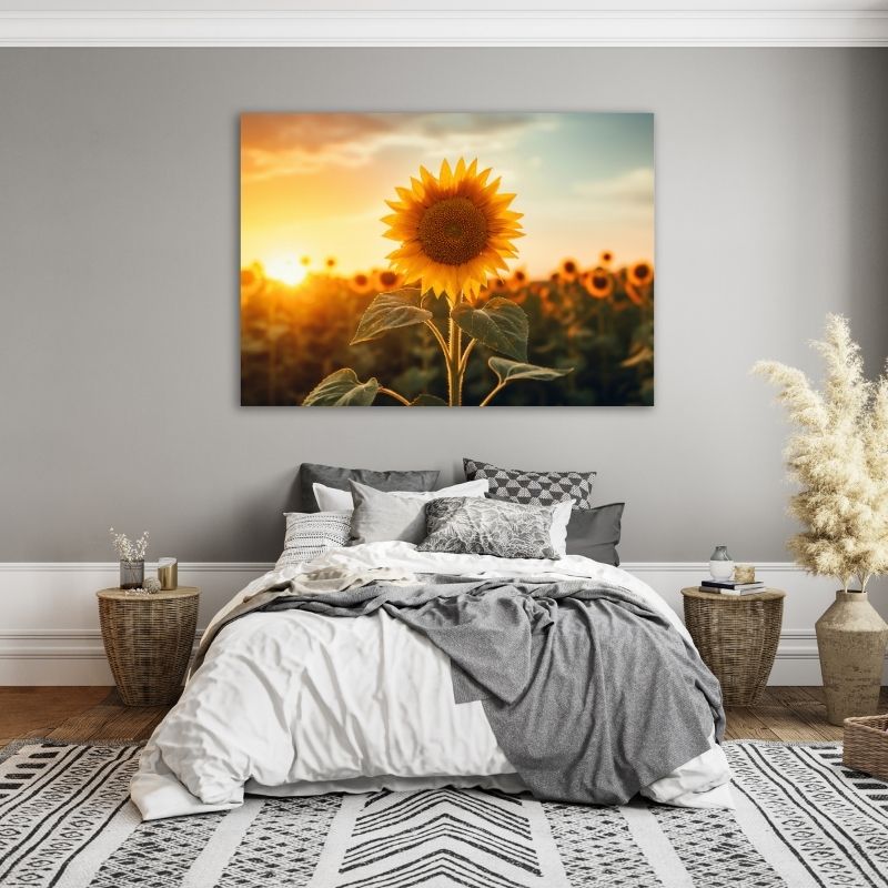 Beautiful Sunflower Pre-Printed Canvas