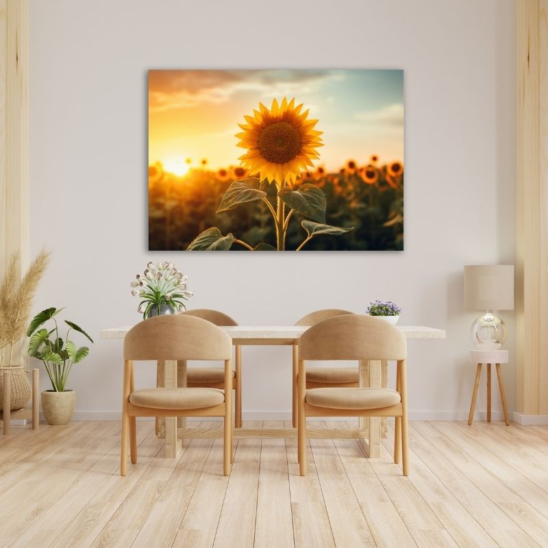 Beautiful Sunflower Pre-Printed Canvas