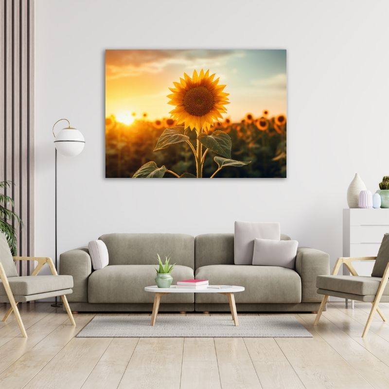 Beautiful Sunflower Pre-Printed Canvas