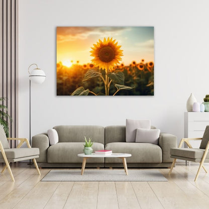 Beautiful Sunflower Pre-Printed Canvas