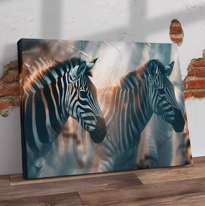 Beautiful Zebra Photograph Pre-Printed Canvas
