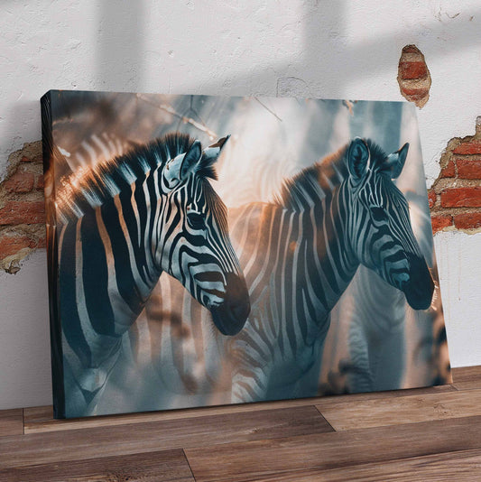 Beautiful Zebra Photograph Pre-Printed Canvas
