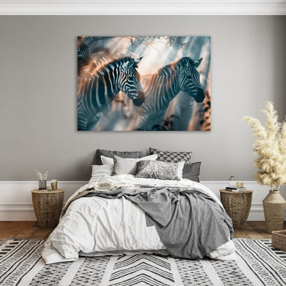 Beautiful Zebra Photograph Pre-Printed Canvas