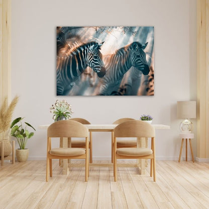Beautiful Zebra Photograph Pre-Printed Canvas