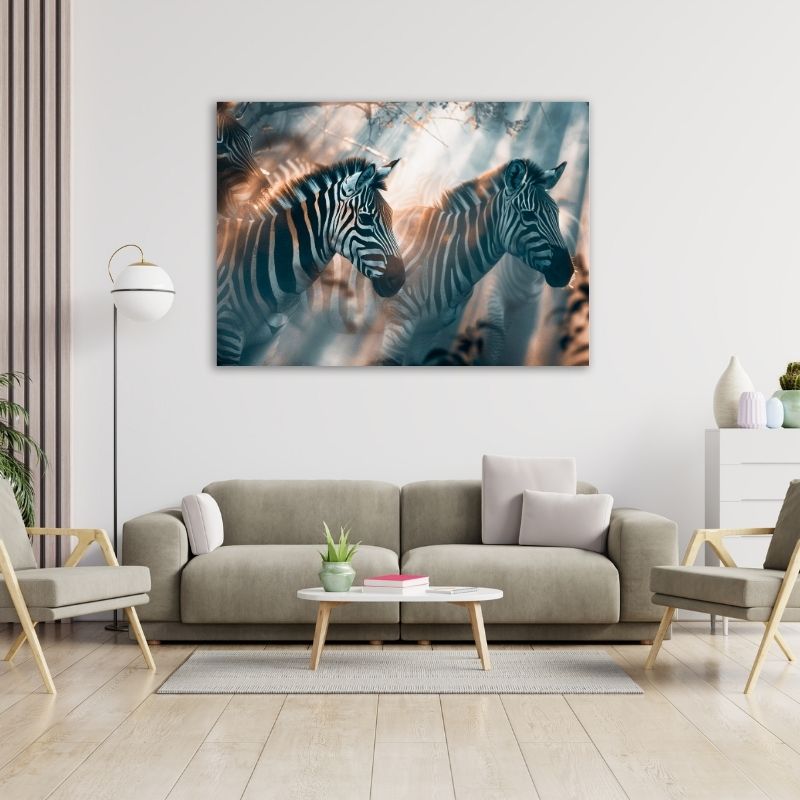 Beautiful Zebra Photograph Pre-Printed Canvas