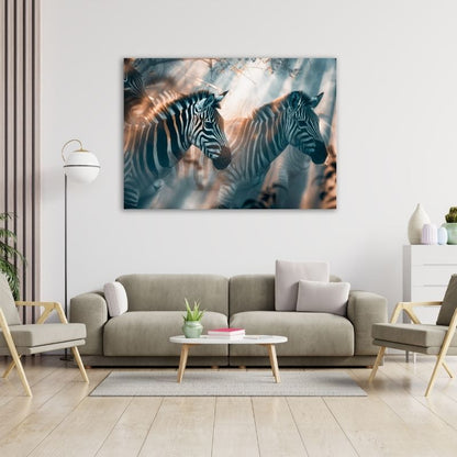 Beautiful Zebra Photograph Pre-Printed Canvas