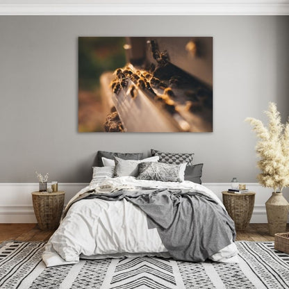 Bees Closeup Pre-Printed Canvas