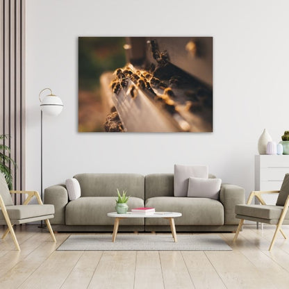 Bees Closeup Pre-Printed Canvas