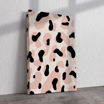 Beige And Pink Spots Pre-Printed Canvas