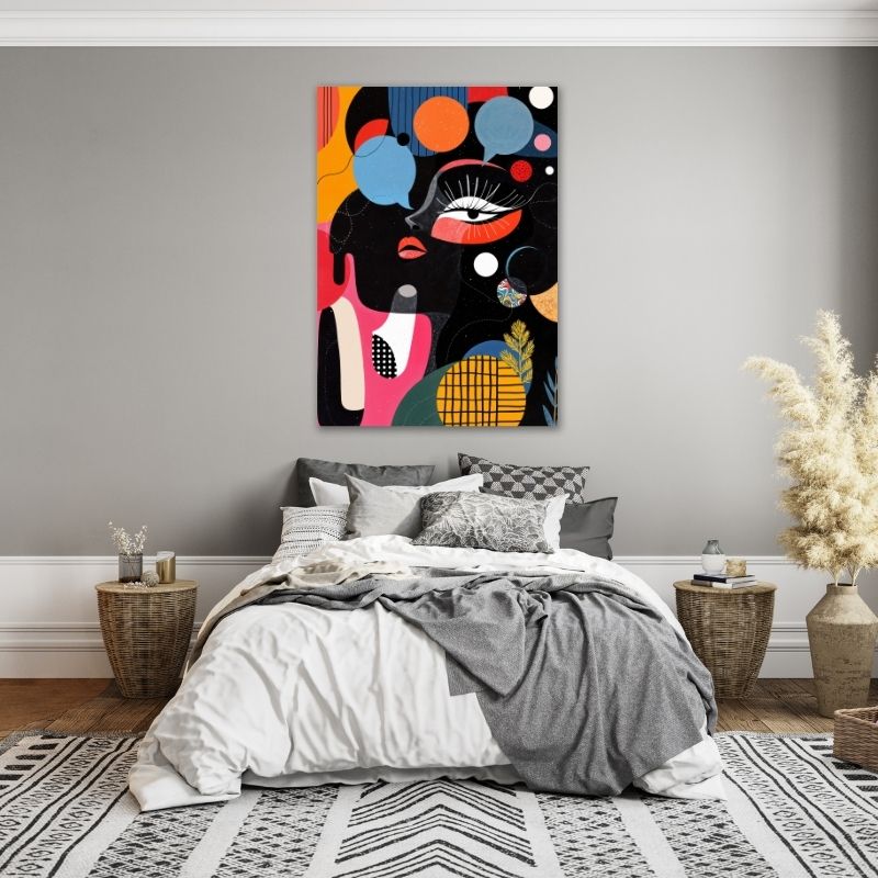 Big Eye Abstract Art Pre-Printed Canvas