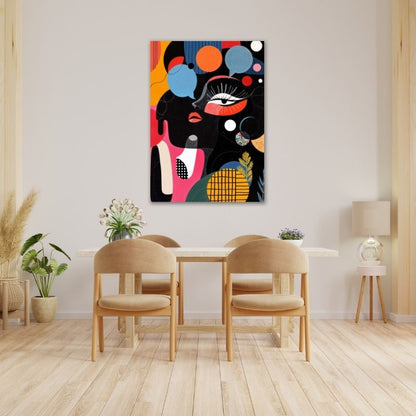 Big Eye Abstract Art Pre-Printed Canvas