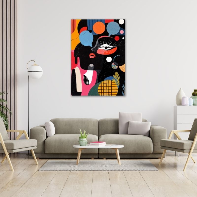 Big Eye Abstract Art Pre-Printed Canvas