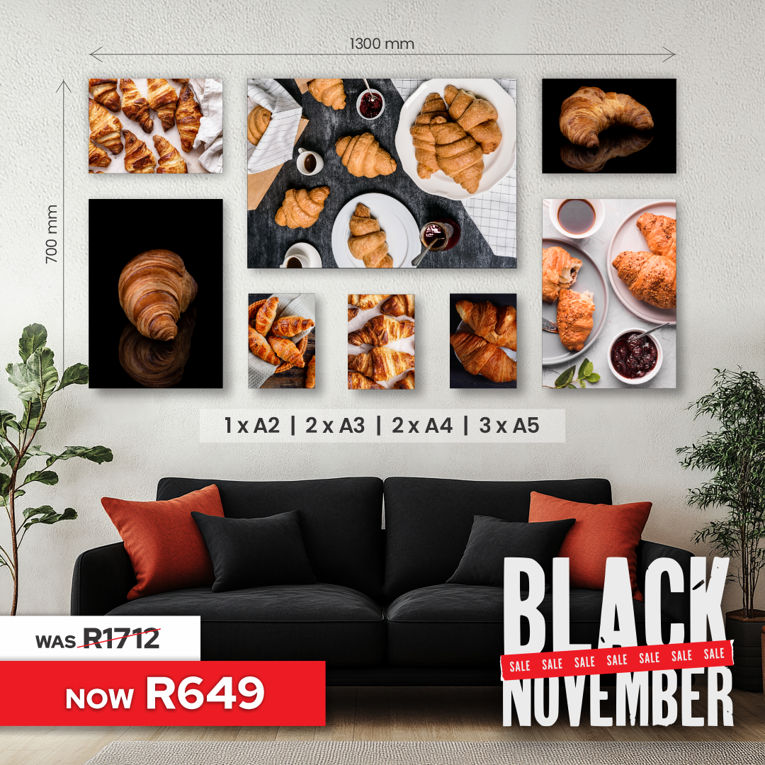 Black Friday 8 PIECE LARGE FEATURE Canvas Combo