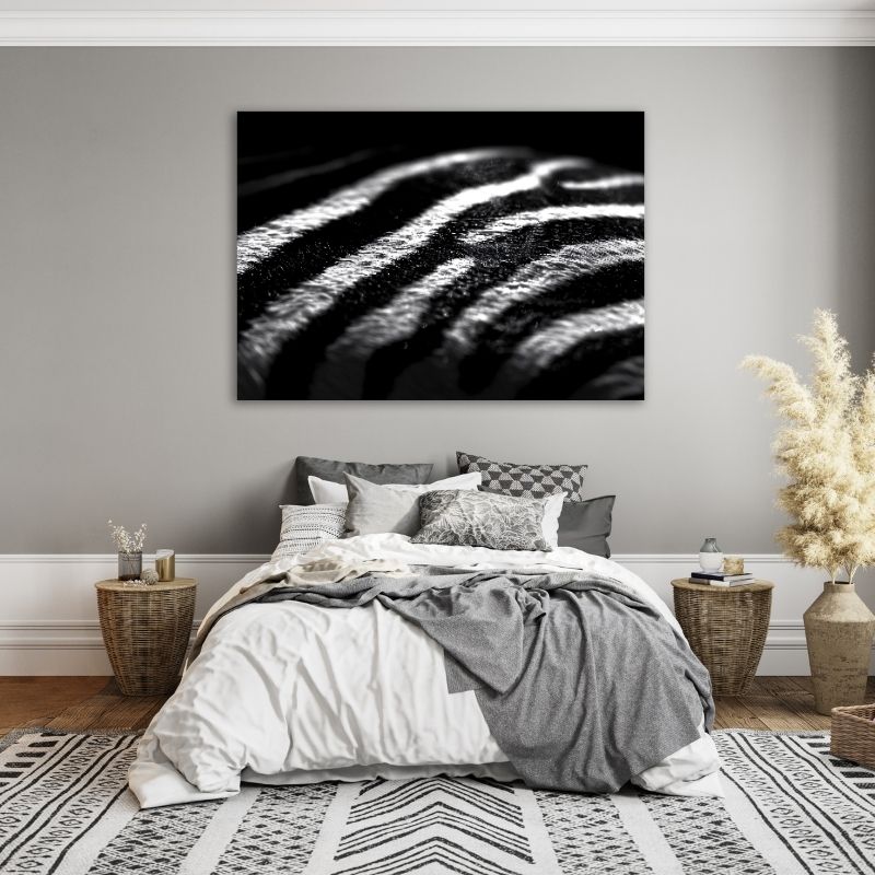 Black and White Zebra Skin Pre-Printed Canvas