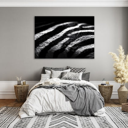 Black and White Zebra Skin Pre-Printed Canvas