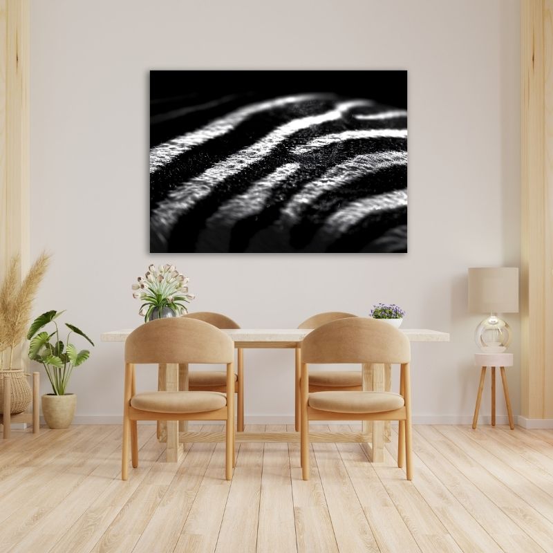 Black and White Zebra Skin Pre-Printed Canvas