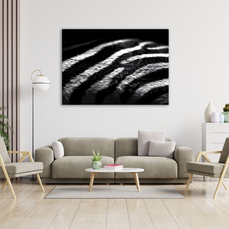 Black and White Zebra Skin Pre-Printed Canvas