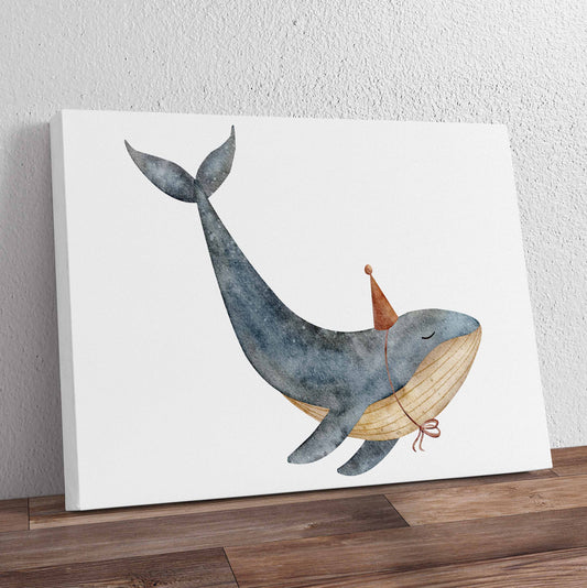 Blue Whale Pre-Printed Canvas