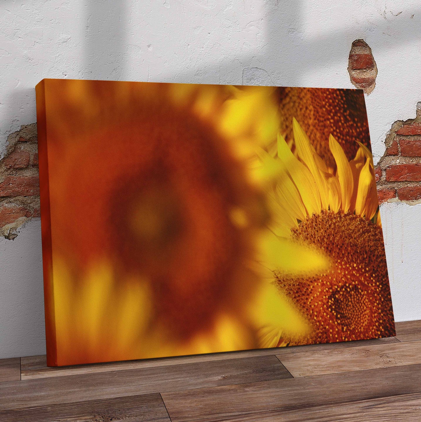 Blurred Sunflower Pre-Printed Canvas