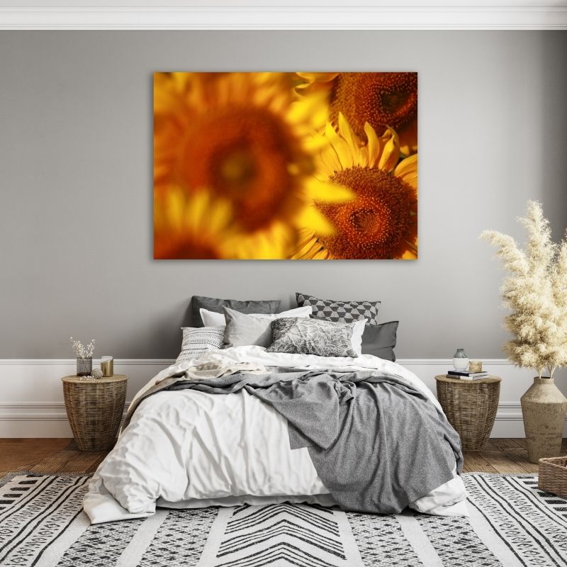 Blurred Sunflower Pre-Printed Canvas