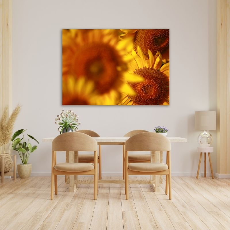 Blurred Sunflower Pre-Printed Canvas