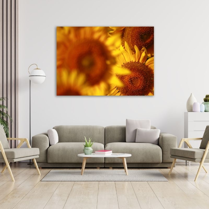 Blurred Sunflower Pre-Printed Canvas