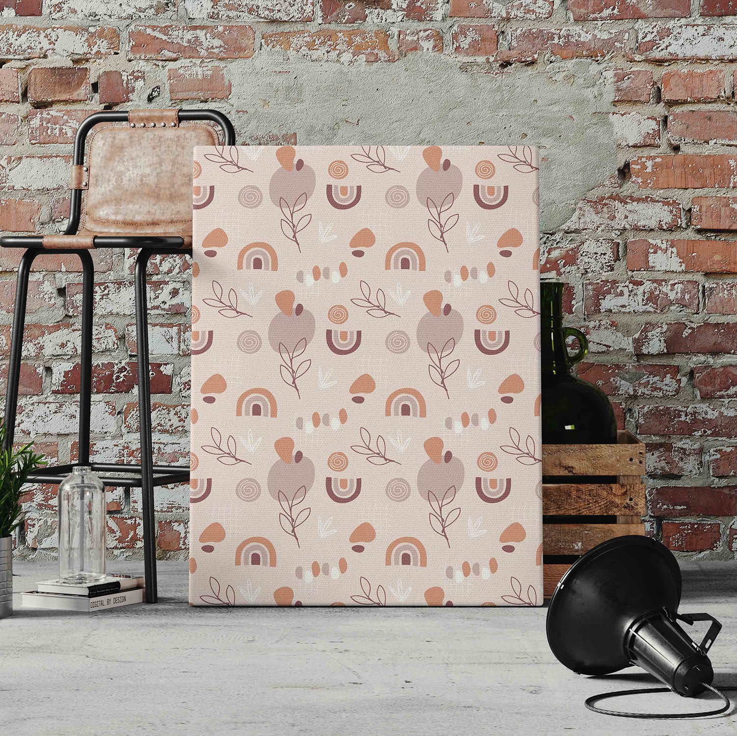 Boho Abstract Pattern Pre-Printed Canvas – Canvas and Gifts