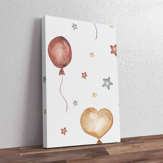 Boho Balloon Pattern Pre-Printed Canvas