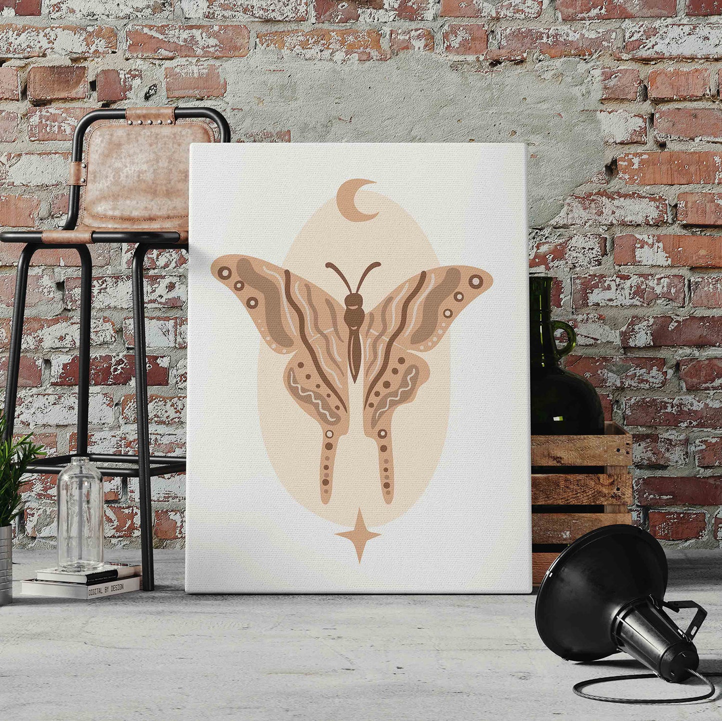 Boho Butterfly Pre-Printed Canvas