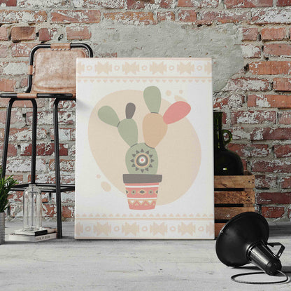 Boho Cactus Pre-Printed Canvas