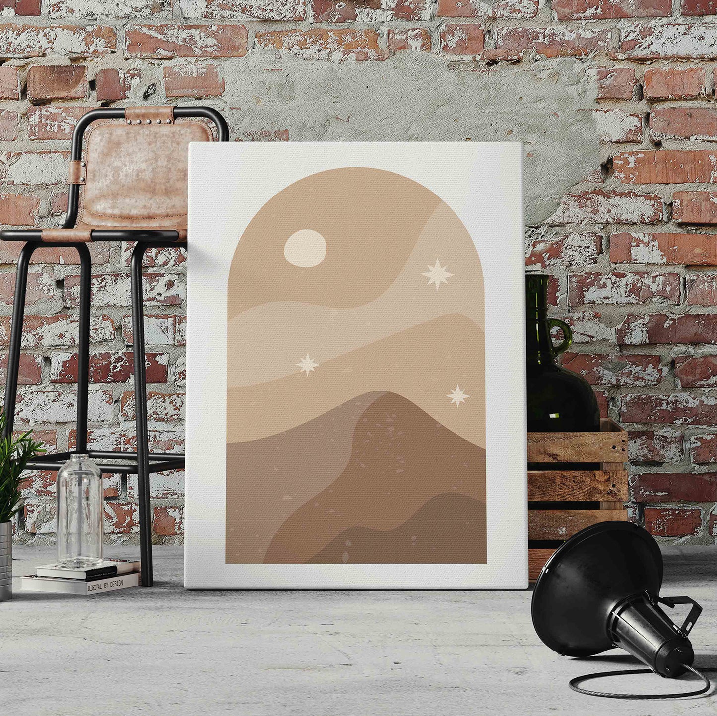 Boho Landscape Pre-Printed Canvas