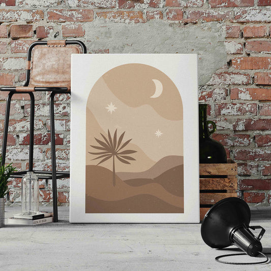 Boho Landscape Tree Pre-Printed Canvas