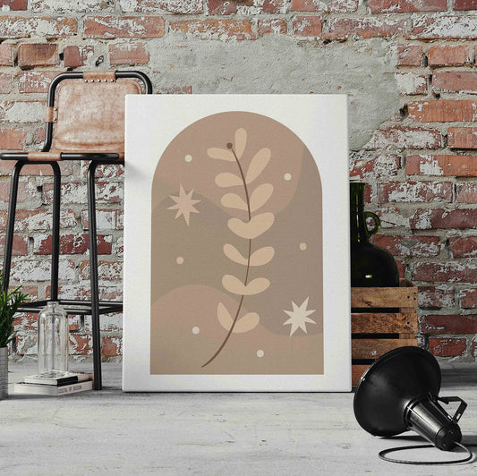 Boho Leaf Long Pre-Printed Canvas