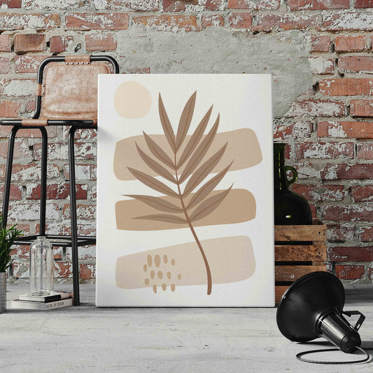 Boho Leaf Pre-Printed Canvas