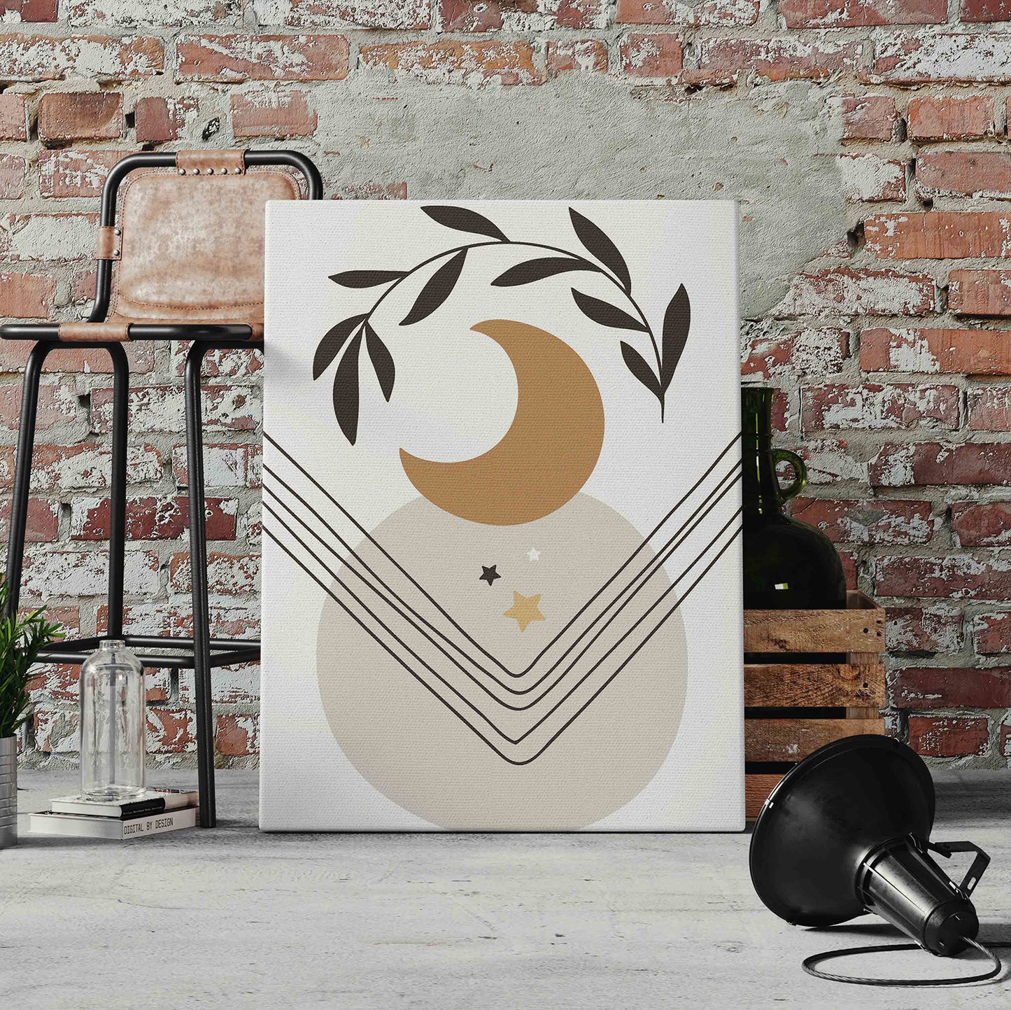 Boho Moon Pre-Printed Canvas