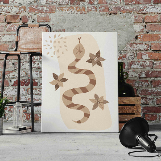 Boho Snake Pre-Printed Canvas