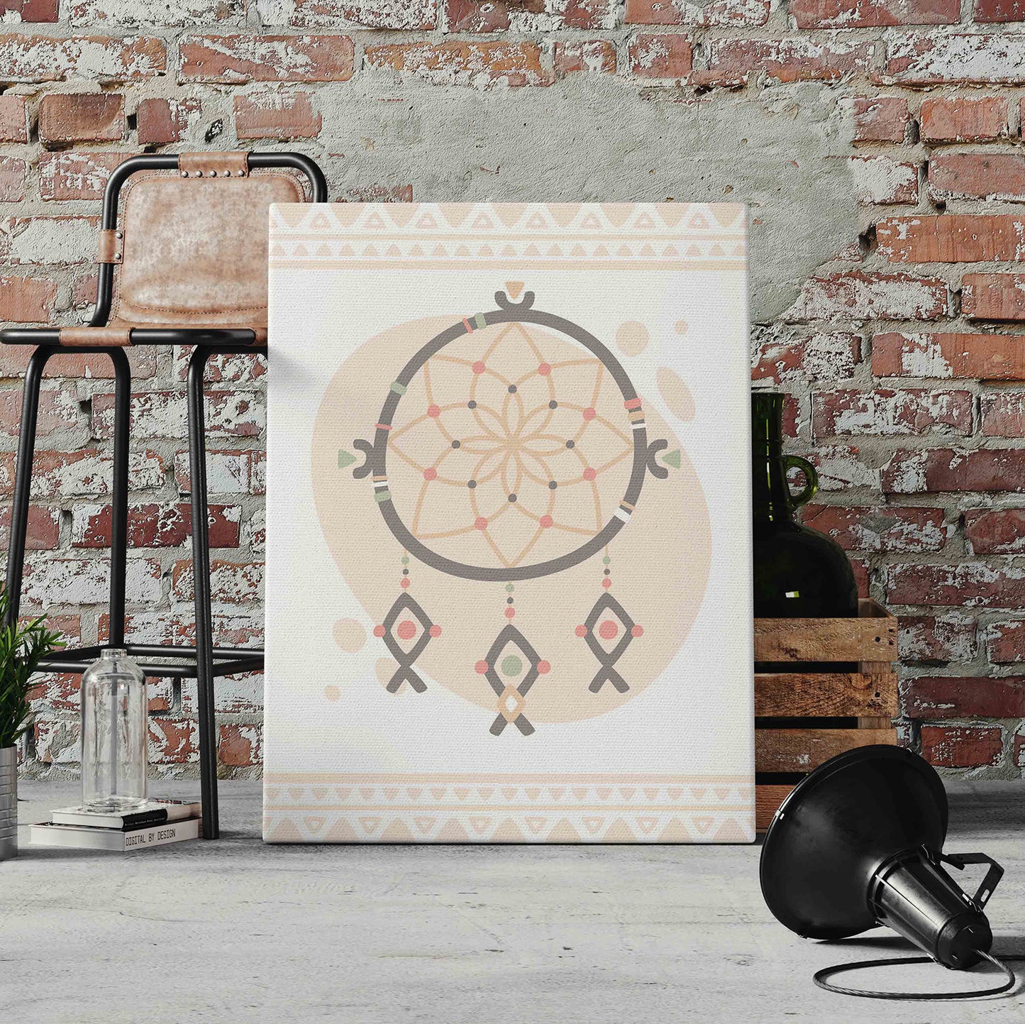 Boho dream catcher Pre-Printed Canvas