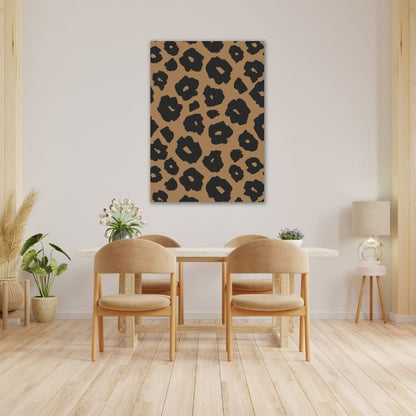 Brown Leopard Spots Pre-Printed Canvas