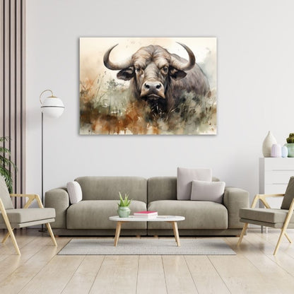 Buffalo Art Pre-Printed Canvas