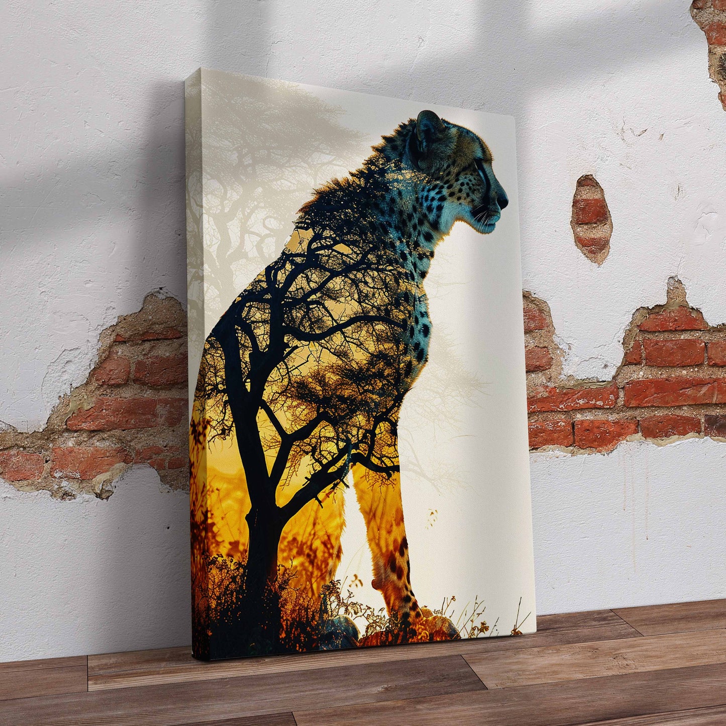 Cheetah Art Pre-Printed Canvas