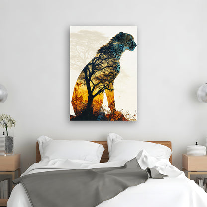 Cheetah Art Pre-Printed Canvas