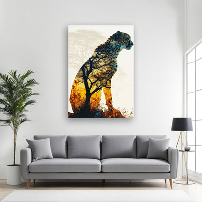 Cheetah Art Pre-Printed Canvas