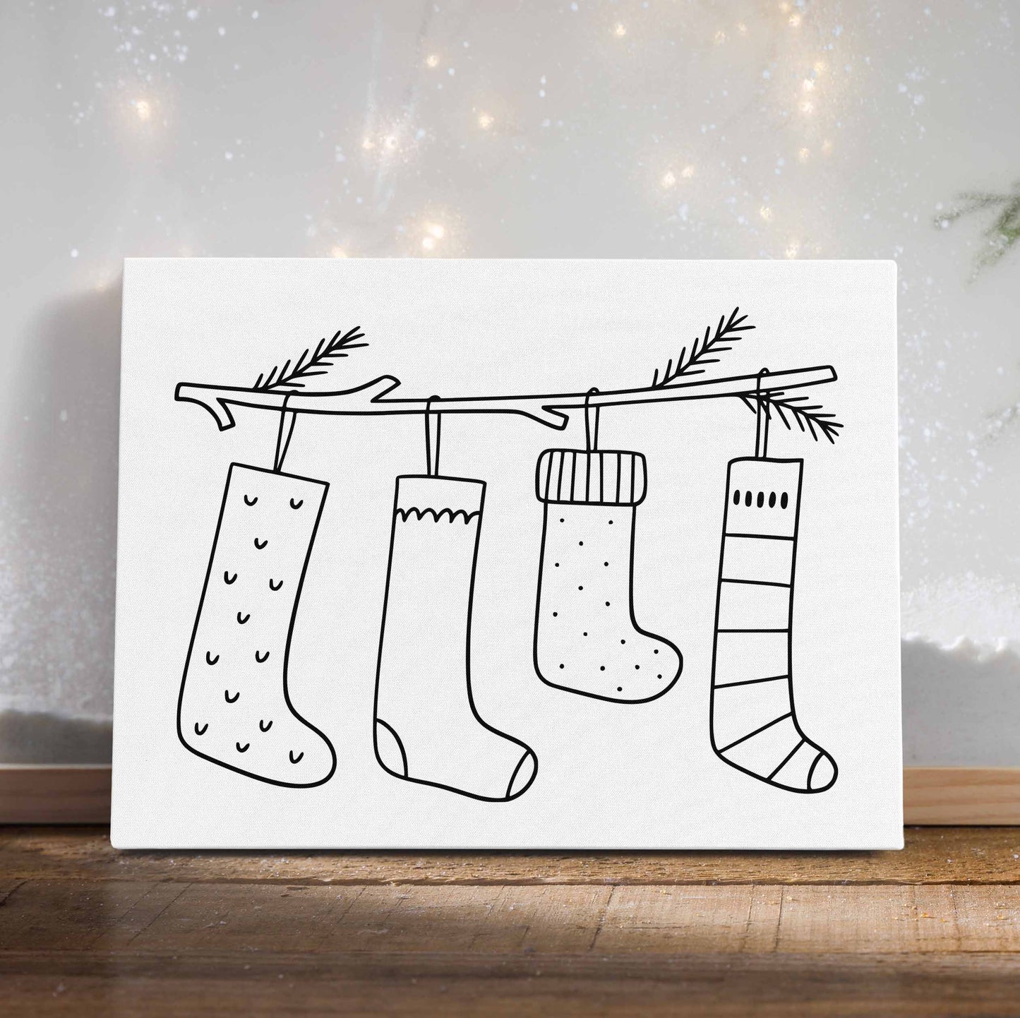 Christmas Socks Canvas Paint Kit