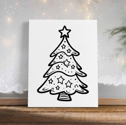 Christmas Tree Canvas Paint Kit